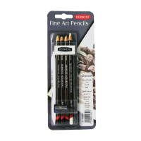 Набір вугільних матеріалів Charcoal, 9 предметів, у блістері, Derwent