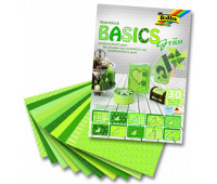 Набір паперу для орігамі Basics Зелений, 10*10 см, 80 гм2, 50 аркушів, Folia