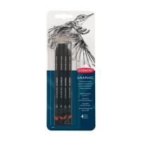 Набор графитных карандашей GraphicSoft, 4 шт (6В,4В,2В,НВ), в блистере, Derwent