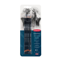 Набор графитных карандашей Graphic  Medium, 4 шт  (2B/B/HB/2H), в блистере, Derwent