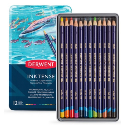 Чернильные карандаши Derwent Inktense 12 цветов в наборе 0700928
