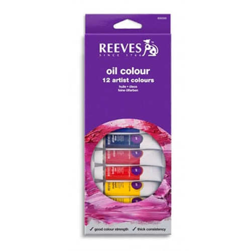 Масляные краски Reeves Oil colour Set, 12 цветов, 10 мл