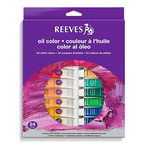 Олійні фарби Reeves Oil colour Set, 24 кольори, 10 мл