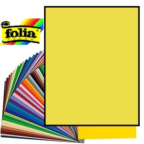Картон Folia Photo Mounting Board 300 гр, 50x70 см, №12 Lemon yellow (Лимонно-желтый)