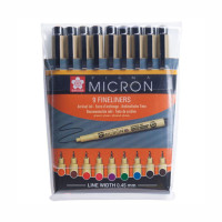 Набір лінерів PIGMA Micron 9 шт., кольорові Sakura