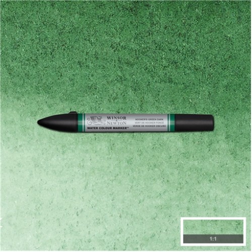 Маркер Winsor акварельный Watercolor Markers, № 312 Hooker's Green Dark (Хукер темно-зеленый)