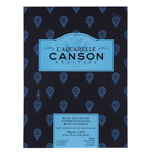 Альбом для акварели Canson грубое зерно Heritage, 300 гр, 21х31 см (12 листов)