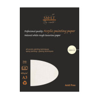 Склейка для акрилу PRO CREATE А3, 420г/м2, 10л, білий папір, SMILTAINIS