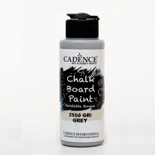 Акриловая краска Cadenсe для меловых досок Chalk Board Paint 120 мл Серый