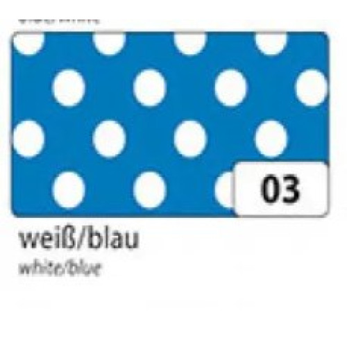 Картон Folia Photo Mounting Board Dots (горошини) 300 гр, 50x70 см, №03 White/Blue (Белые на синем)