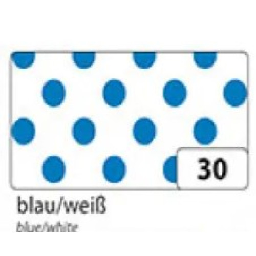 Картон Folia Photo Mounting Board Dots (горошини) 300 гр, 50x70 см, №30 Blue/White (Синий на белом)