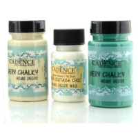 Набор винтажных красок Cadence Very Chalky Home Decor, 90+90+50 мл, CH06+CH37+матовый лак
