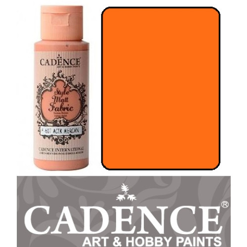 Краска матовая для ткани Cadence Style Matt Fabric Paint, 59 мл, Желтый