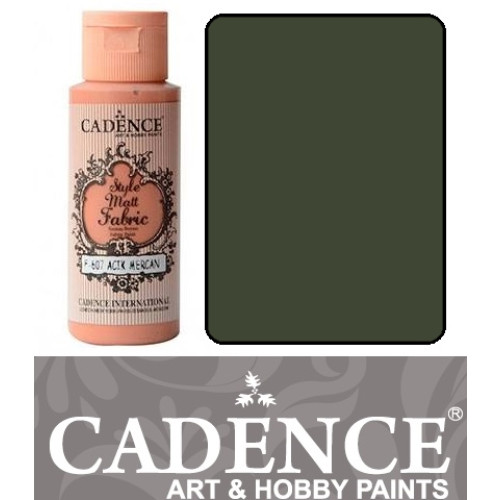 Краска матовая для ткани Cadence Style Matt Fabric Paint, 59 мл, Зеленый камуфляж