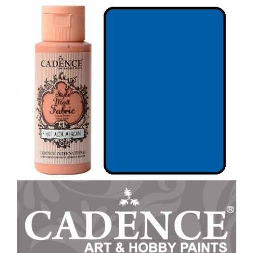 Краска матовая для ткани Cadence Style Matt Fabric Paint, 59 мл, Королевский синий