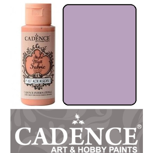 Краска матовая для ткани Cadence Style Matt Fabric Paint, 59 мл, Лиловый
