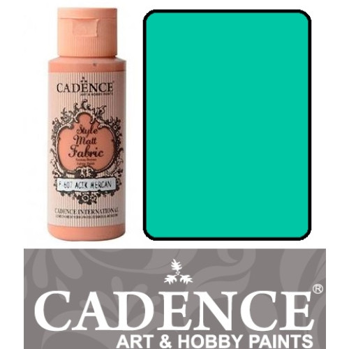 Краска матовая для ткани Cadence Style Matt Fabric Paint, 59 мл, Мятный