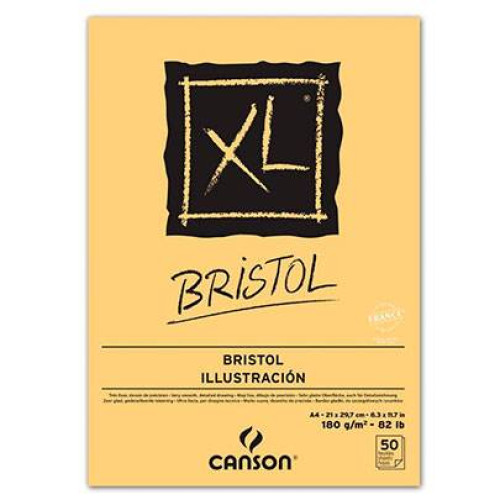 Canson альбом для рисунка с гладкой бумагой, XL Bristol 180 гр, A4 (50)