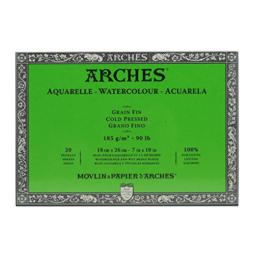 Альбом для акварели холодного прессования Arches Cold Pressed 185 гр, 18x26 см (20)