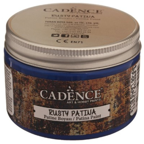 Cadence фарба-патина з ефектом старіння, Rusty Patinа, 150 мл, Синя