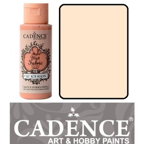 Краска матовая для ткани Cadence Style Matt Fabric Paint, 59 мл, Слоновая кость