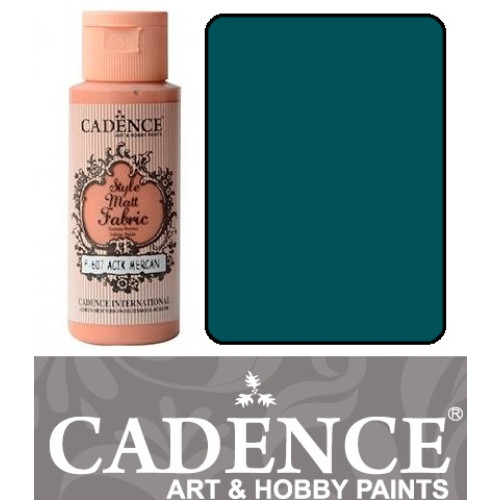 Краска матовая для ткани Cadence Style Matt Fabric Paint, 59 мл, Турецкий синий