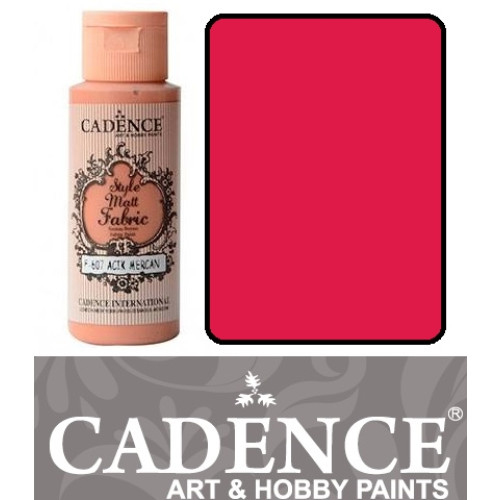 Фарба матова для тканини Cadence Style Matt Fabric Paint, 59 мл, Фуксія