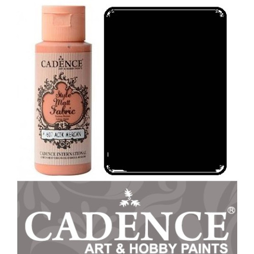 Краска матовая для ткани Cadence Style Matt Fabric Paint, 59 мл, Черный