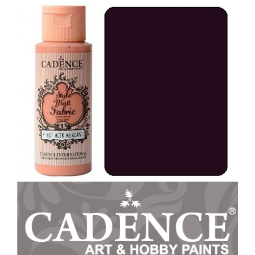 Краска матовая для ткани Cadence Style Matt Fabric Paint, 59 мл, Шелковичная-фиолетовый
