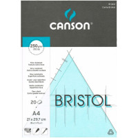 Альбом, блок бумаги для набросков Canson Bristol А4 21х29,7 см, 250 г/м2, 20 листов 0457-120
