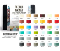 Набір маркерів Sketchmarker Architecture 36 шт арт 36arch