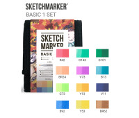 Набір маркерів Sketchmarker Basic 1 set 12 шт арт 12bas1