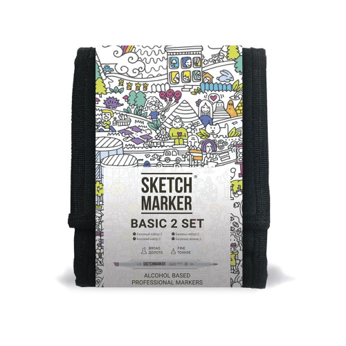 Набор маркеров Sketchmarker Basic 2 set 12 шт арт 12bas2