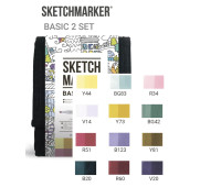 Набір маркерів Sketchmarker Basic 2 set 12 шт арт 12bas2