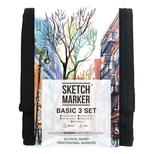 Набор маркеров Sketchmarker Basic 3 set 12 шт арт 12bas3
