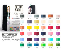 Набір маркерів Sketchmarker Fashion design 36 шт арт 36fash