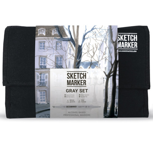 Набор маркеров Sketchmarker Gray set 24 шт арт 24gray