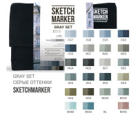 Набір маркерів Sketchmarker Gray set 24 шт арт 24gray