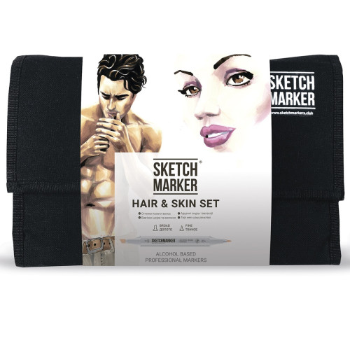 Набор маркеров Sketchmarker Hair Skin Оттенки кожи арт 24skin
