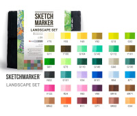 Набір маркерів Sketchmarker Landscape Ландшафт 36 шт арт 36land