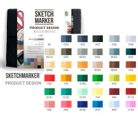 Набор маркеров Sketchmarker Product 36 set Промышленный дизайн 36 шт арт 36prod