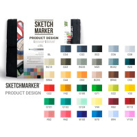Набор маркеров Sketchmarker Product 36 set Промышленный дизайн 36 шт арт 36prod