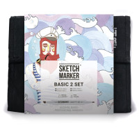 Набір маркерів Sketchmarker Basic 2 Базові відтінки сет 2 36 шт арт 36bas2
