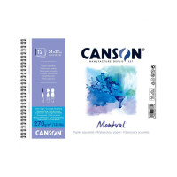 Папір акварельний Canson в блоці Montval Torchon Bloc 270 гр, 24х32 см, (12 аркушів) на спіралі