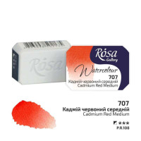 Фарба акварельна, Кадмій червоний середній, 2,5 мл, ROSA Gallery 343707