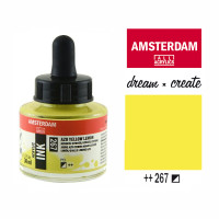 Туш акрилова AMSTERDAM INK (267) Жовтий лимонний, 30 мл, Royal Talens