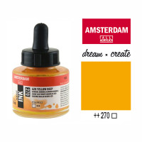 Туш акриловая AMSTERDAM INK (270) Желтый темный, 30 мл, Royal Talens