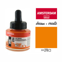 Туш акриловая AMSTERDAM INK (276) Оранжевый, 30 мл, Royal Talens