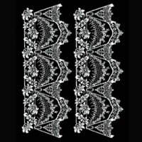 Cadence мереживний трансфер білий Water Application Lace Transfer White 17х25 см DT-023W