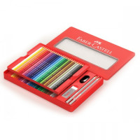Карандаши цветные Faber-Castell 48 цв 115888 CLASSIC метал коробка + аксессуары